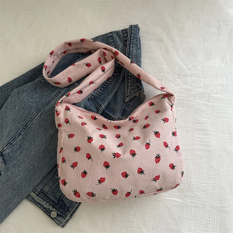 Women's Medium Canvas Color Block Streetwear Square Zipper Shoulder Bag
