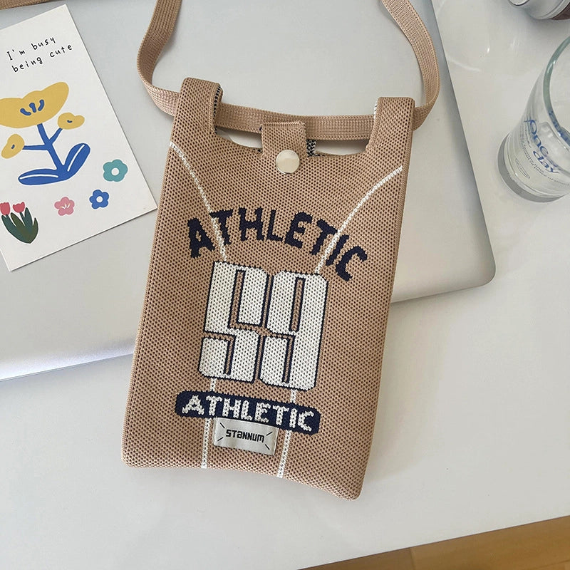 Women's Polyester Printing Animal Color Block Cute Square Buckle Shoulder Bag Phone Wallets