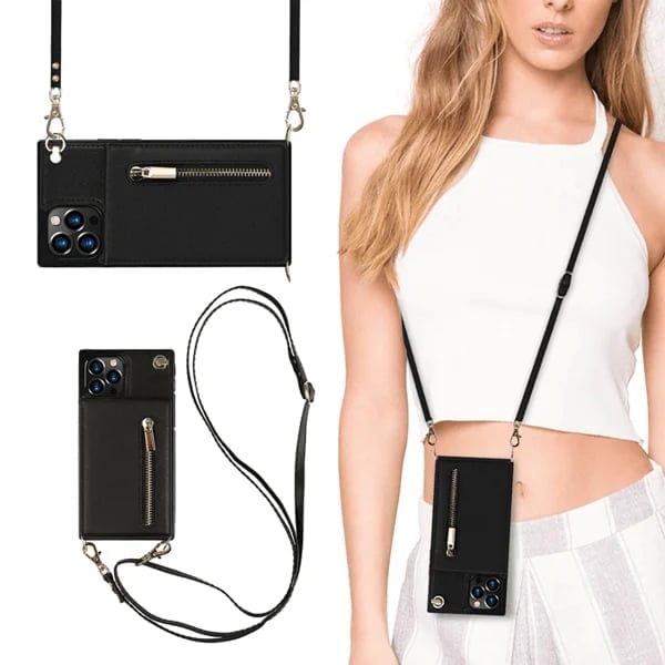 (2023 HOT SALE )Crossbody Wallet iPhone Case-Credit Card Holder