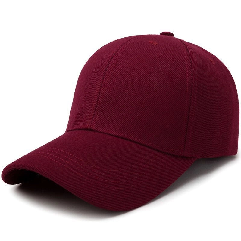 Women's Minimalist Solid Color Printing Curved Eaves Baseball Cap