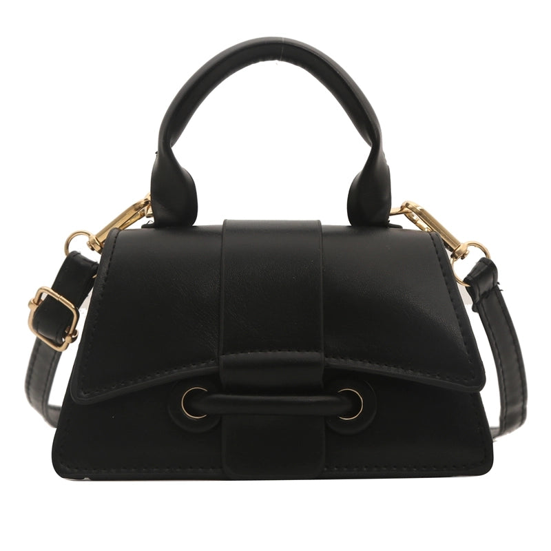 Women's Medium Pu Leather Solid Color Vintage Style Classic Style Flip Cover Crossbody Bag