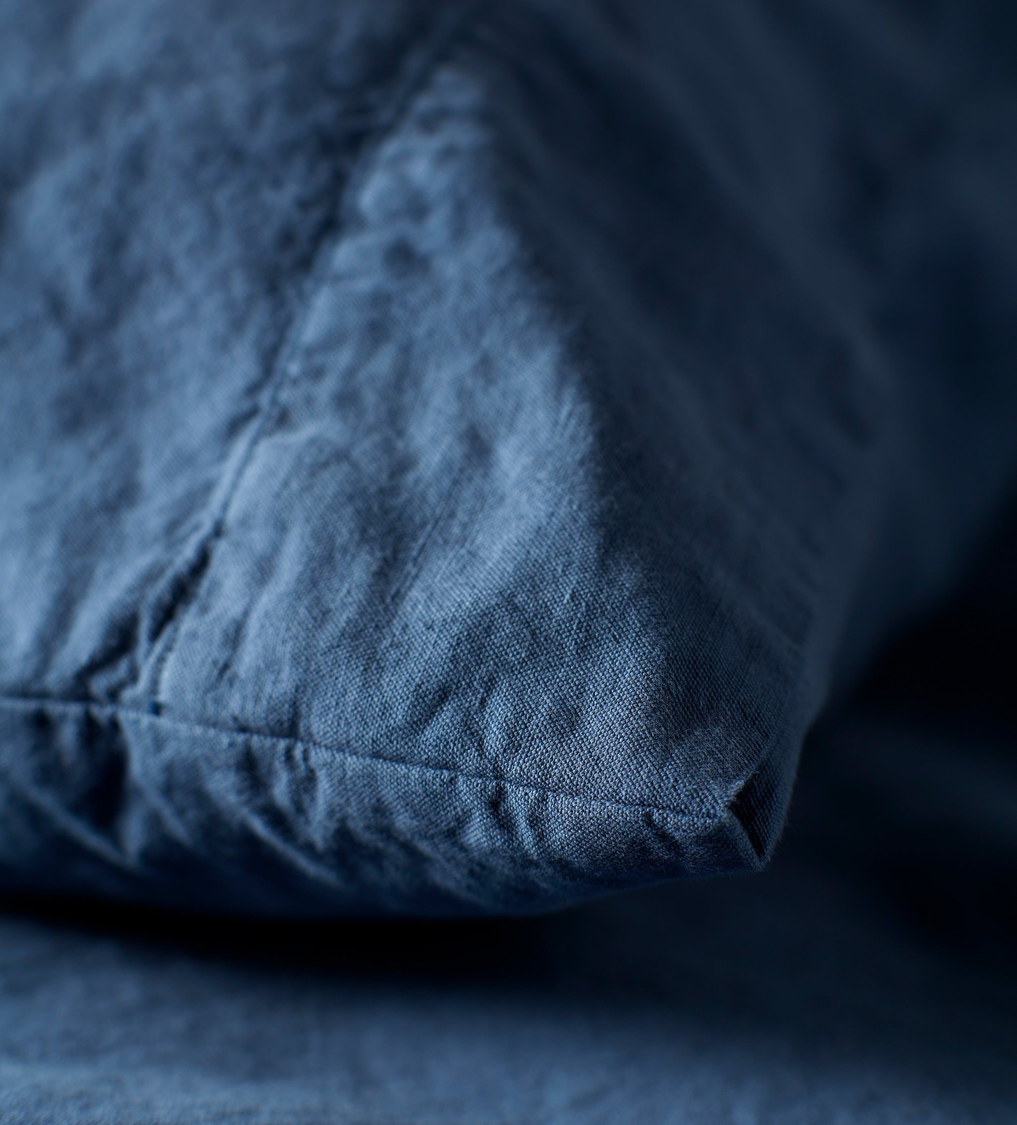 Blue Linen Blend Housewife Pillowcase