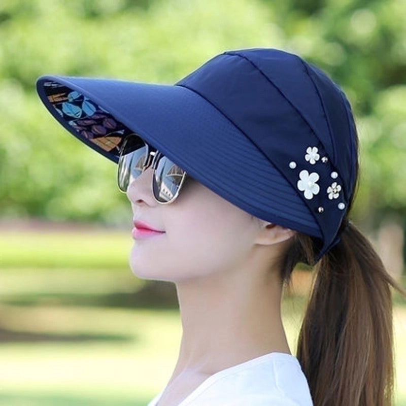 Cloth Fashion  Hat  (beads Style - Navy) Nhcm1239-beads Style - Navy