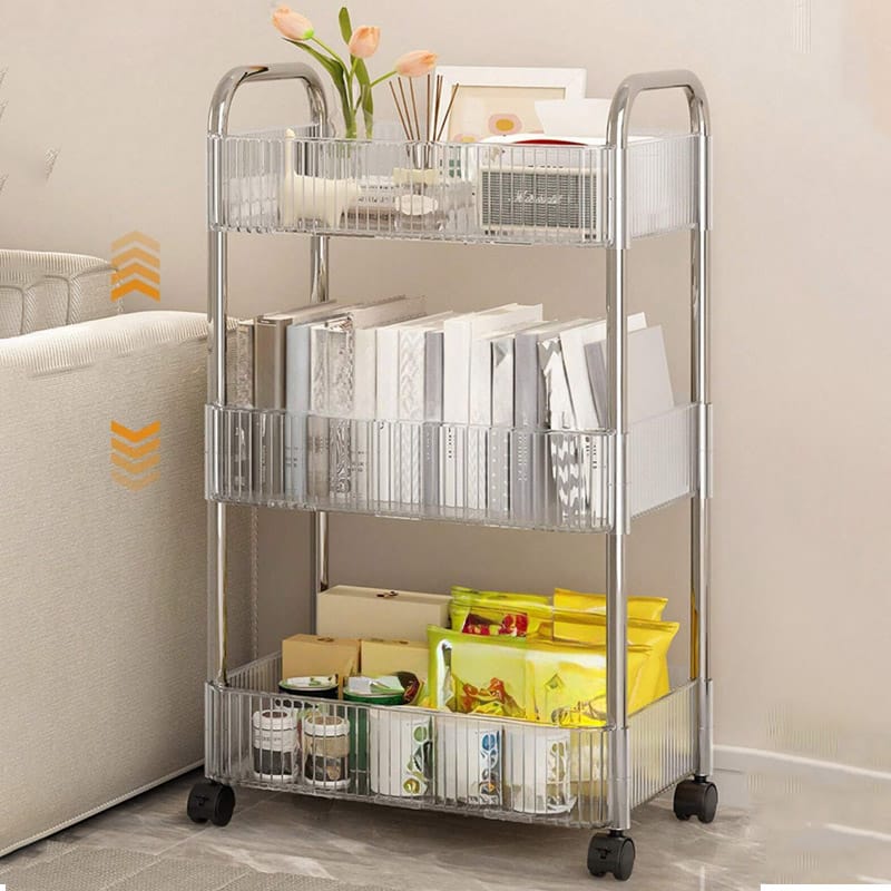 3 Layer Acrylic Trolley Storage Shelves trolley