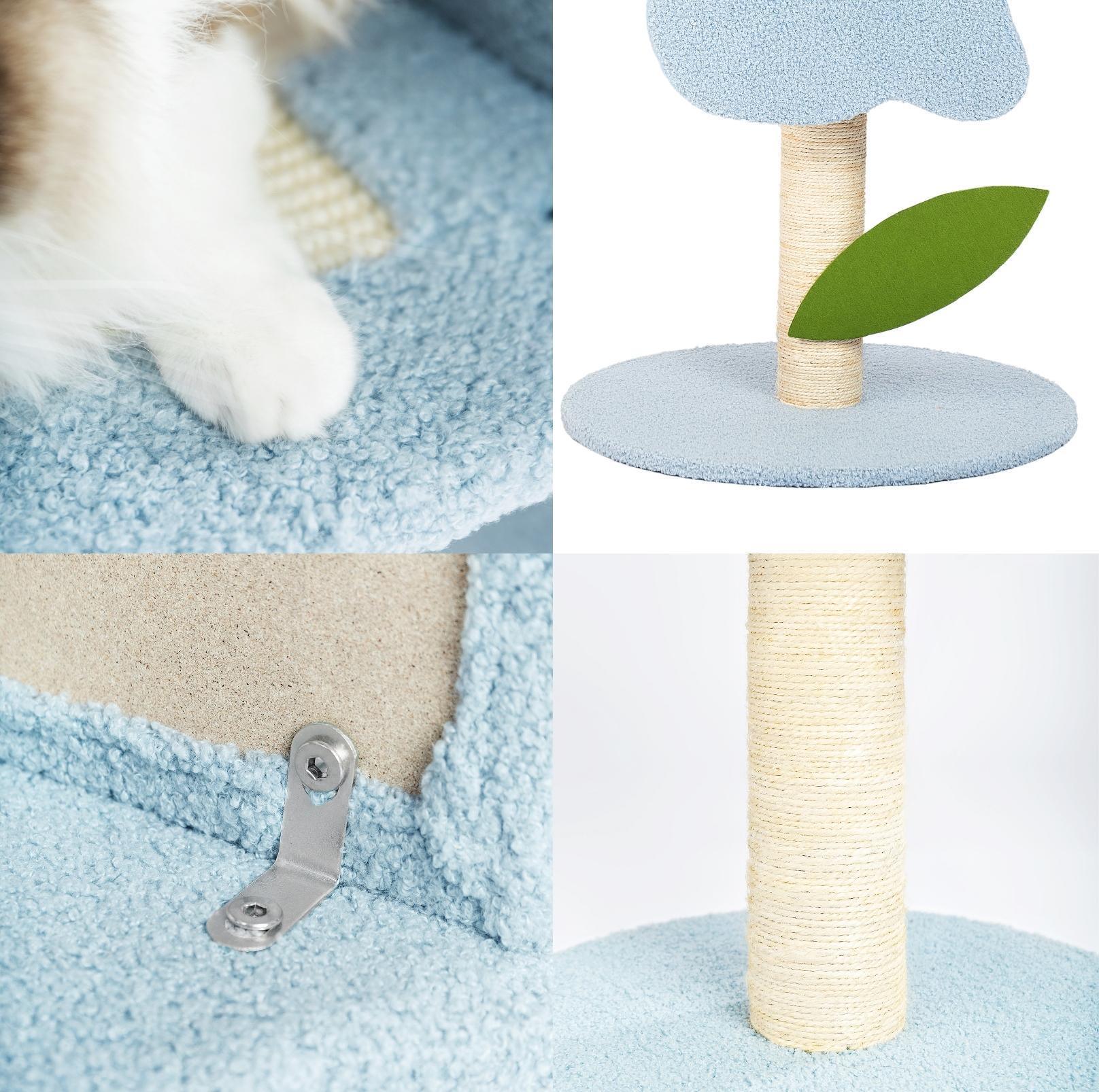 Wulee Cute Flower Shaped Cat Scratching Post Tree