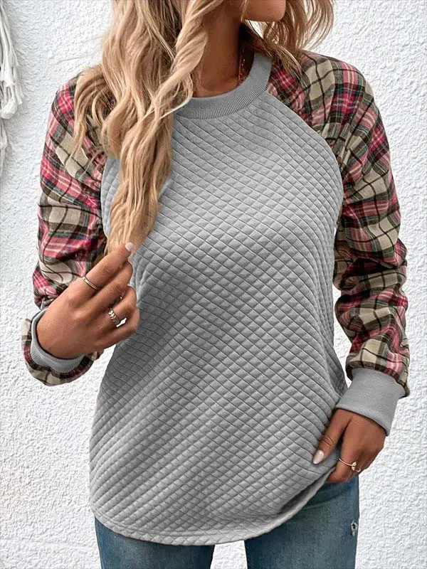 Jersey Loose Crew Neck Casual Sweatshirt