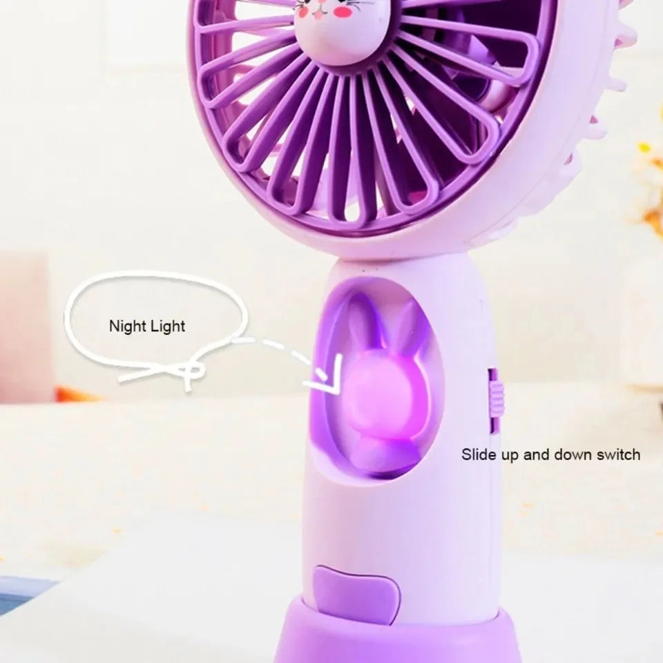 HANDHELD FAN WITH NIGHT LIGHT