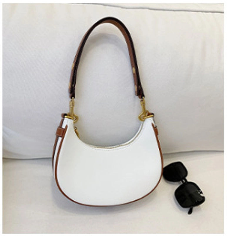 Women's Small All Seasons Pu Leather Solid Color Streetwear Dumpling Shape Zipper Shoulder Bag Underarm Bag