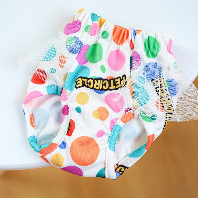 Pet Dog Menstrual Teddy Anti-harassment Physiological Pants Pet Supplies Menstrual Pants Plaid Physiological Pants