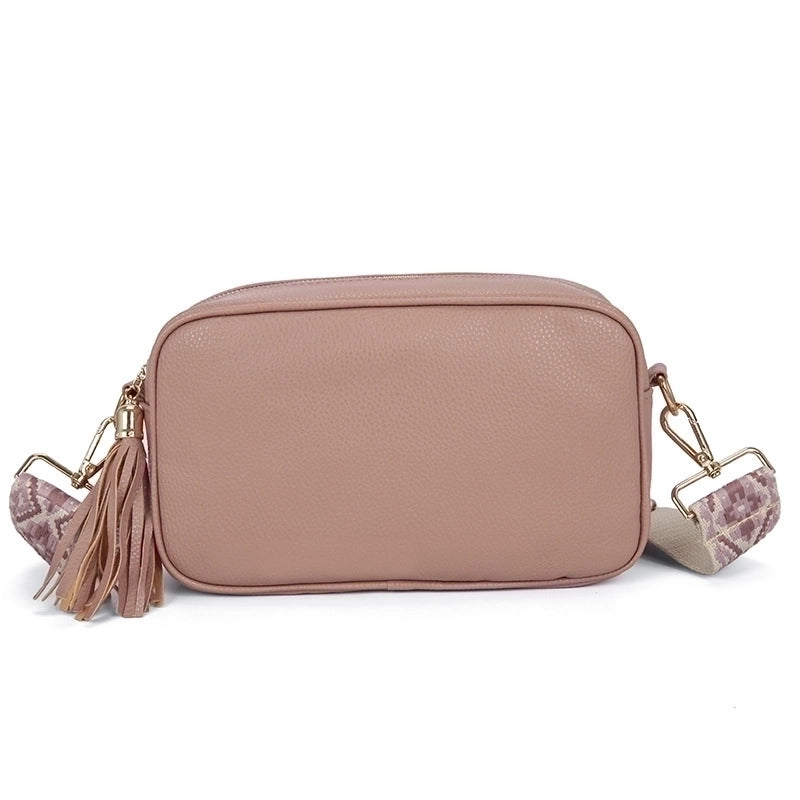 Women's Medium Pu Leather Solid Color Elegant Classic Style Square Zipper Shoulder Bag Crossbody Bag Square Bag