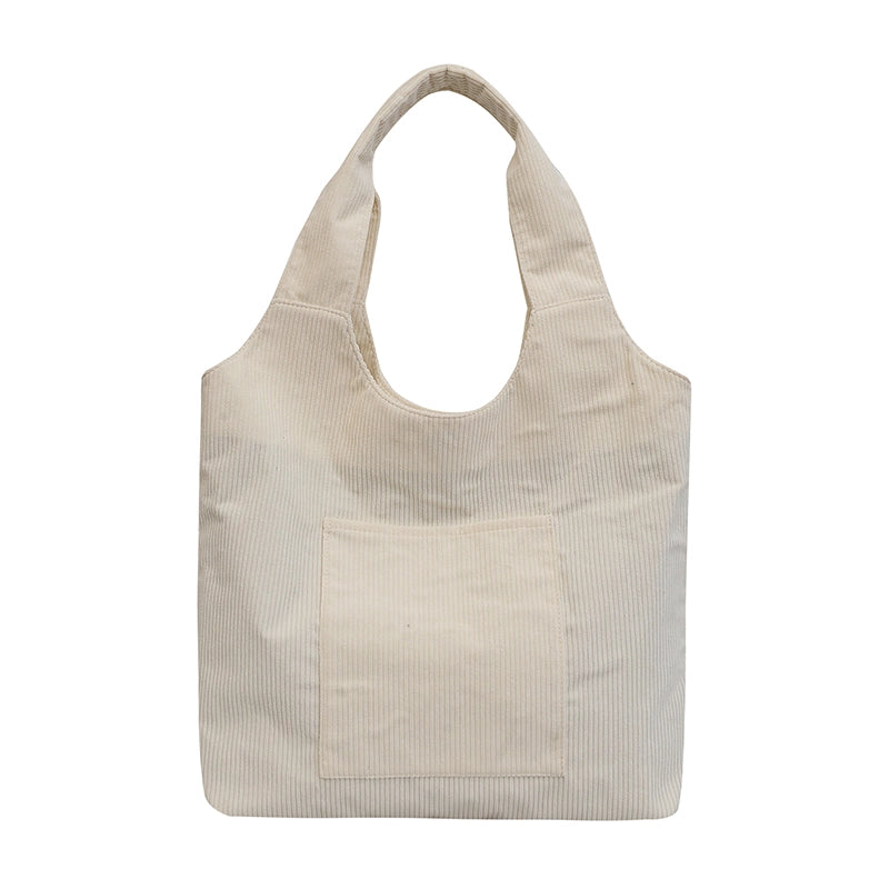 Women's All Seasons Corduroy Solid Color Streetwear Square Magnetic Buckle Shoulder Bag