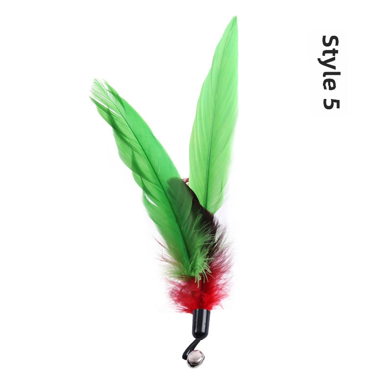 Cat Stick Replacement Head Cat Stick Feather Replacement Head Pearl Bird Cat Stick Accessories
