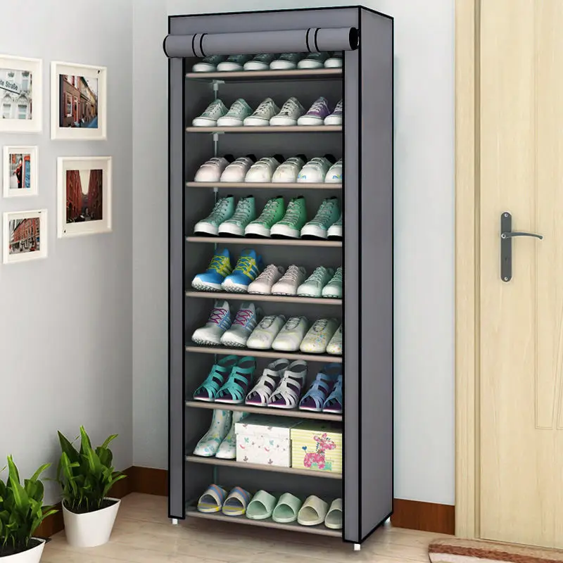 10 Layer Zipper Shoe Rack. Fabric Shoe Rack with Zipper