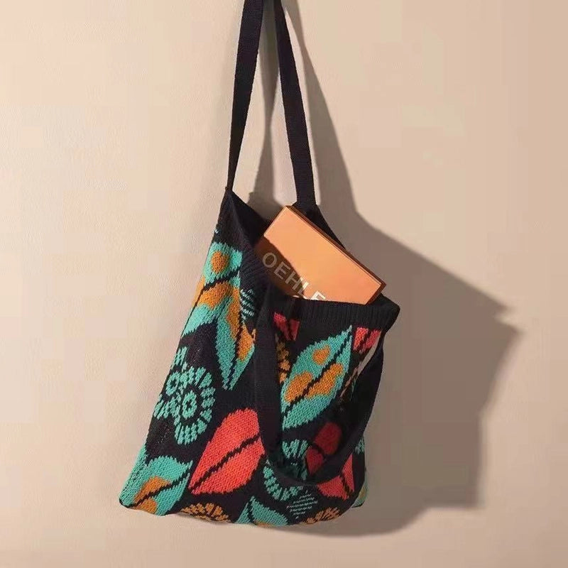 Women's Polyester Printing Classic Style Square Open Shoulder Bag