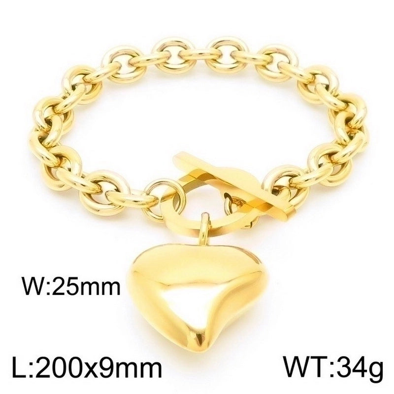 Fashion Geometric Titanium Steel 18K Gold Plated Plating Stainless Steel Jewelry Sets
