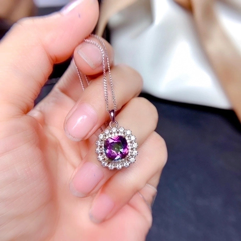 Copper Flower Artificial Gemstones Crystal Jewelry Sets