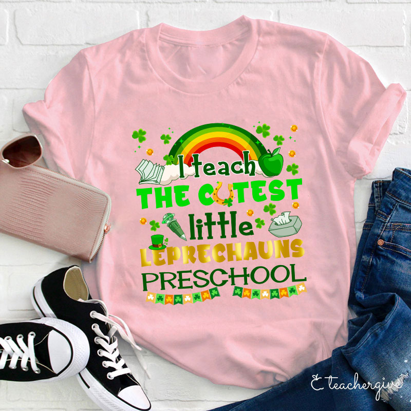 Personalized Grade I Teach The Cutest Little Leprechauns Teacher T-Shirt