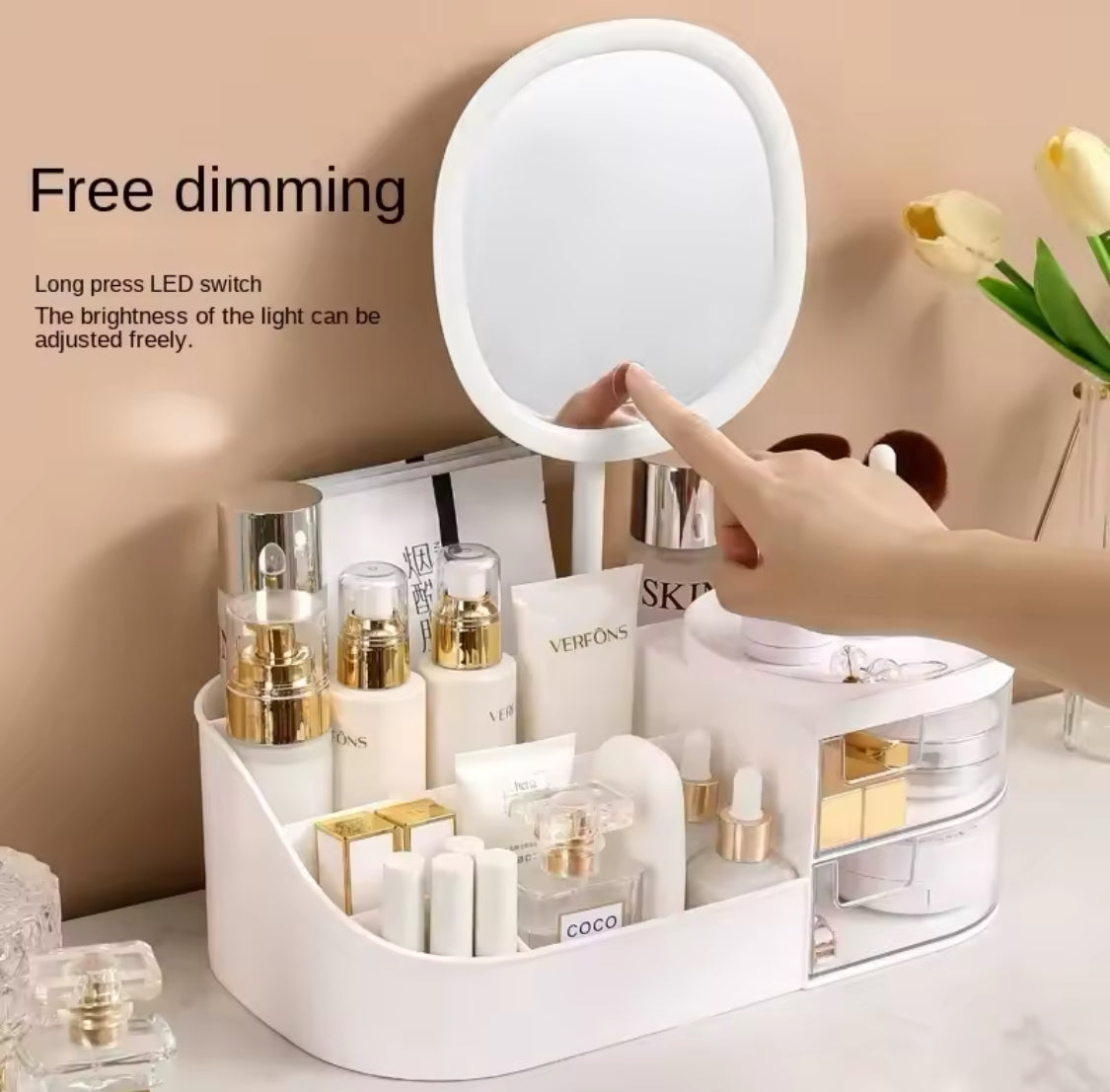 Large Capacity Makeup Drawer Organizer