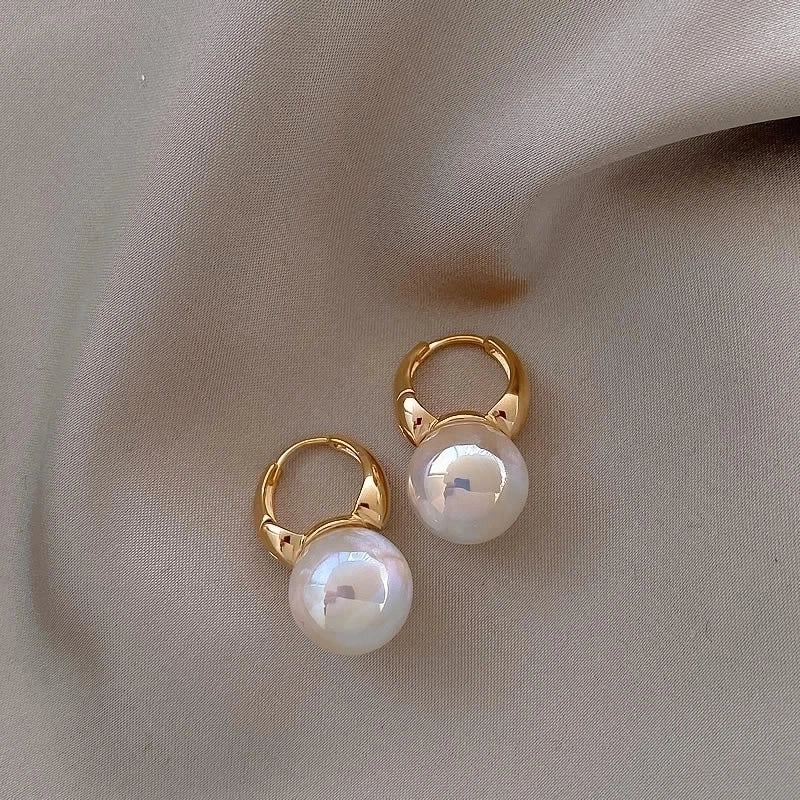 1 Pair Fashion Star Flower Imitation Pearl Alloy Inlay Rhinestones Women's Earrings