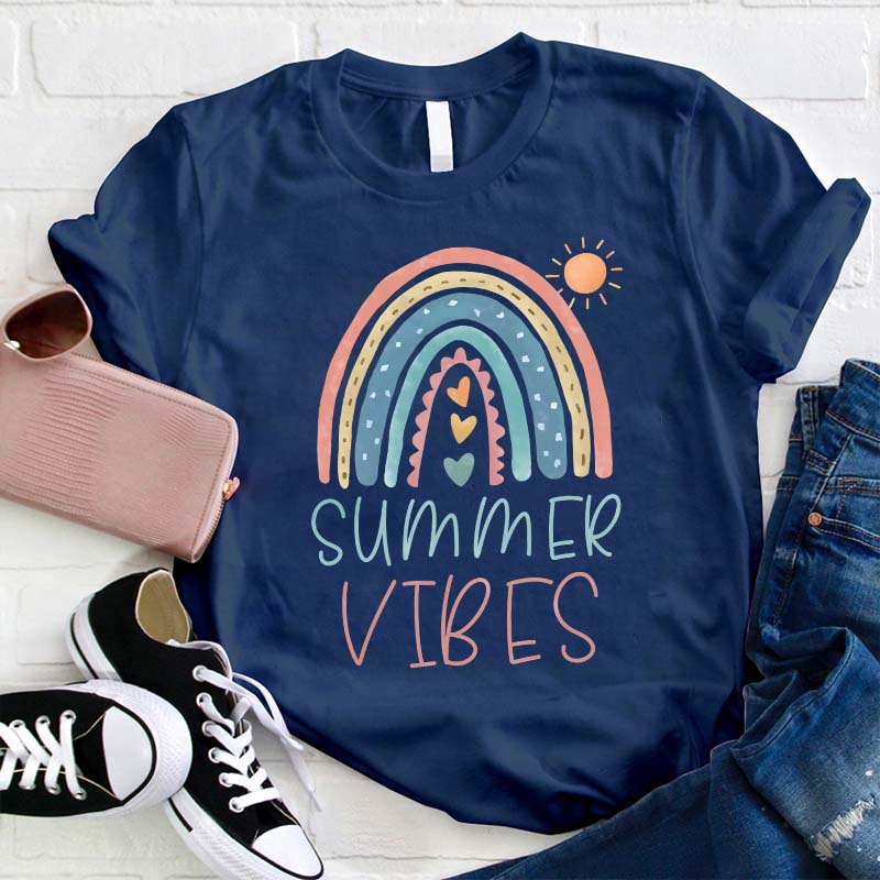 Summer Vibes Teacher T-Shirt