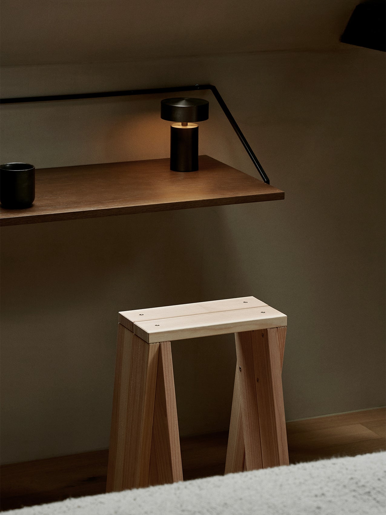 Column Table Lamp. Portable
