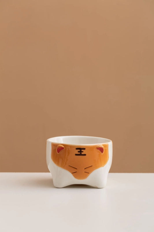 Cat Bowl Ceramic Goblet Pet Bowl Oblique Mouth Cat Bowl Animal Easy Cleaning Cute Ceramic Pet Food Bowl