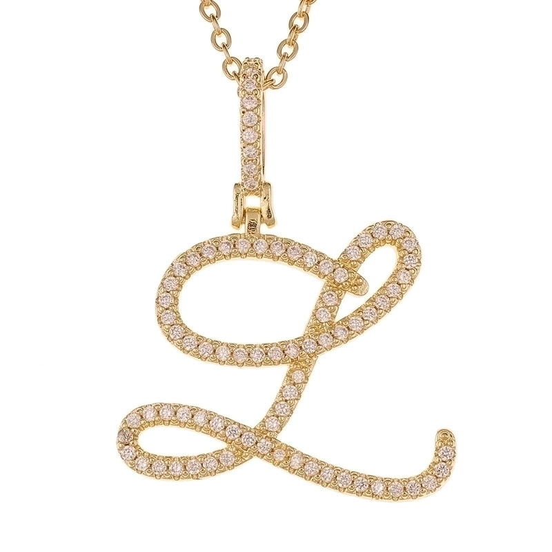 Zircon 26 English Letter Pendant Copper Necklace