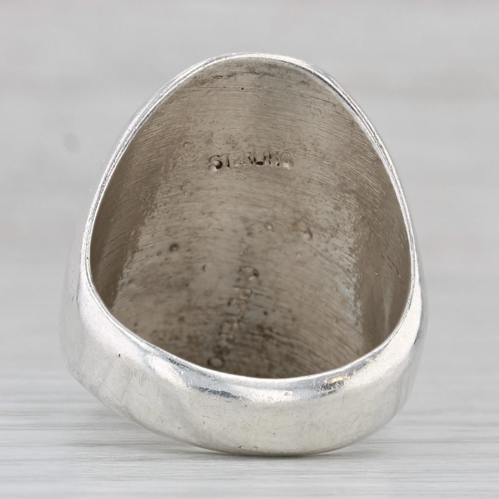 Large Peterson Native American Navajo Turtle Ring Sterling Silver Size 11
