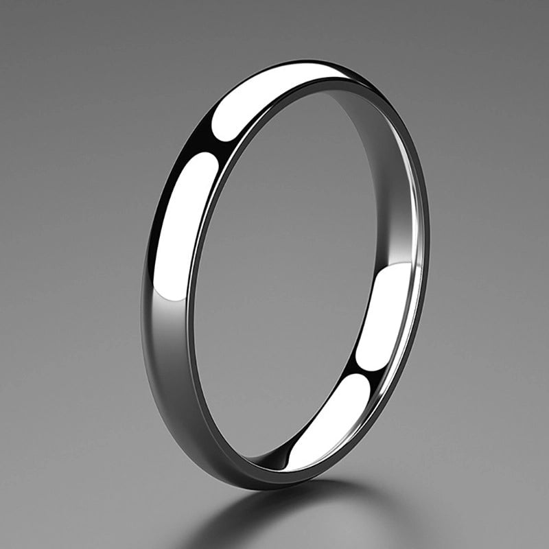 Titanium Steel Minimalist Geometric Rings