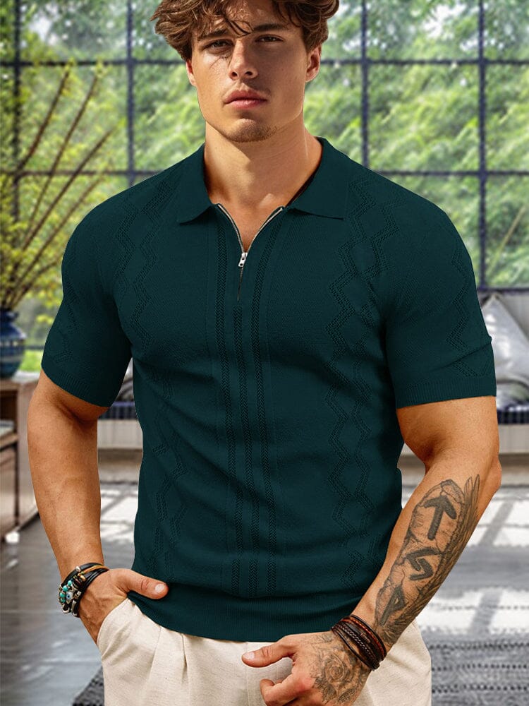 Stylish Lightweight Knit Polo Shirt