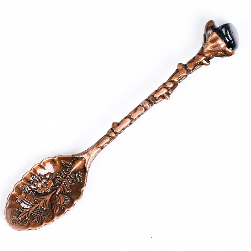 2 Pieces Elegant Lady Minimalist Geometric Crystal Spoon