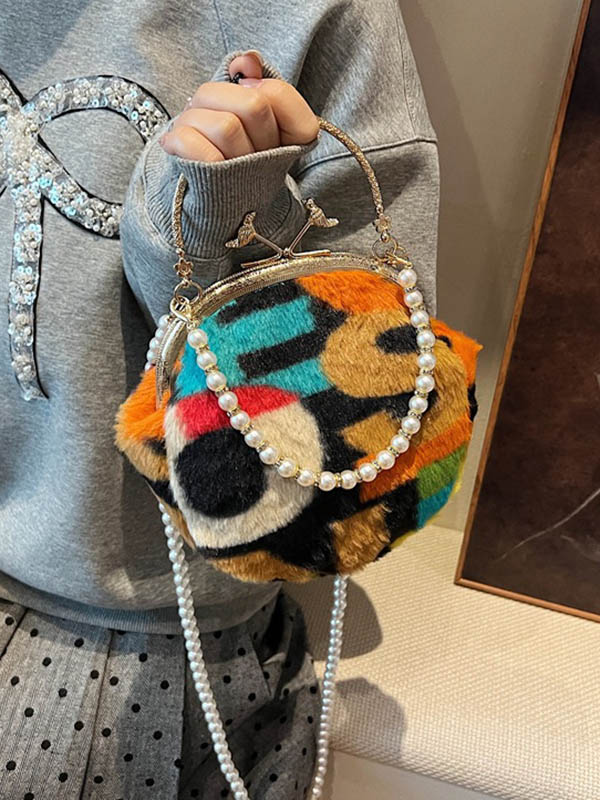 Contrast Color Zipper Crossbody Bags Handbags