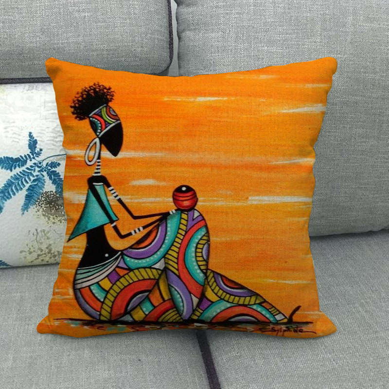 18 African Woman Home Decor Pillow Case Gallery Exotic Restaurant Cushion Cover