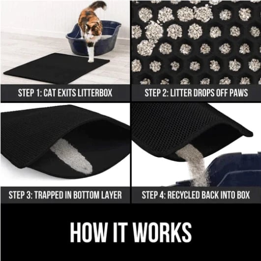 🔥Hot Sale 49% OFF🔥Non-Slip Cat Litter Mat-BUY 3 GET 1 FREEFree Shipping)