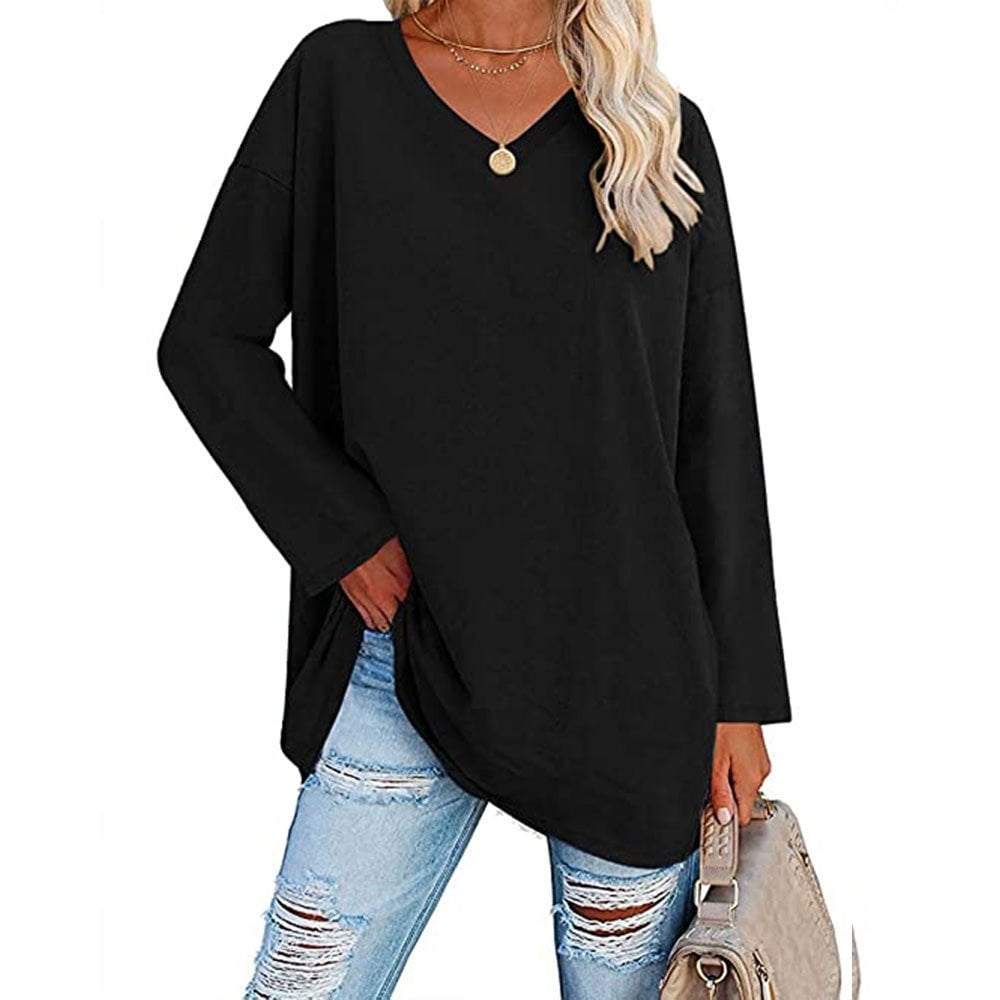 🔥The Last Day Promotion-SALE 70% OFF💋Women's loose long sleeve fashion V-neck knit top