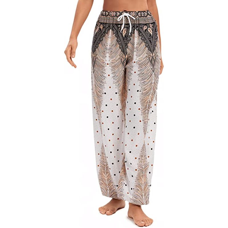 Floral Print Boho Yoga Pants Harem Pants Jogger Pants