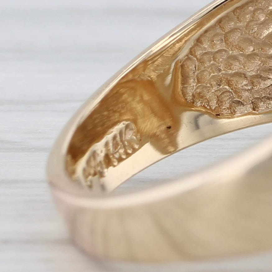 Knot Work Bypass Ring 14k Yellow Gold Size 5.5