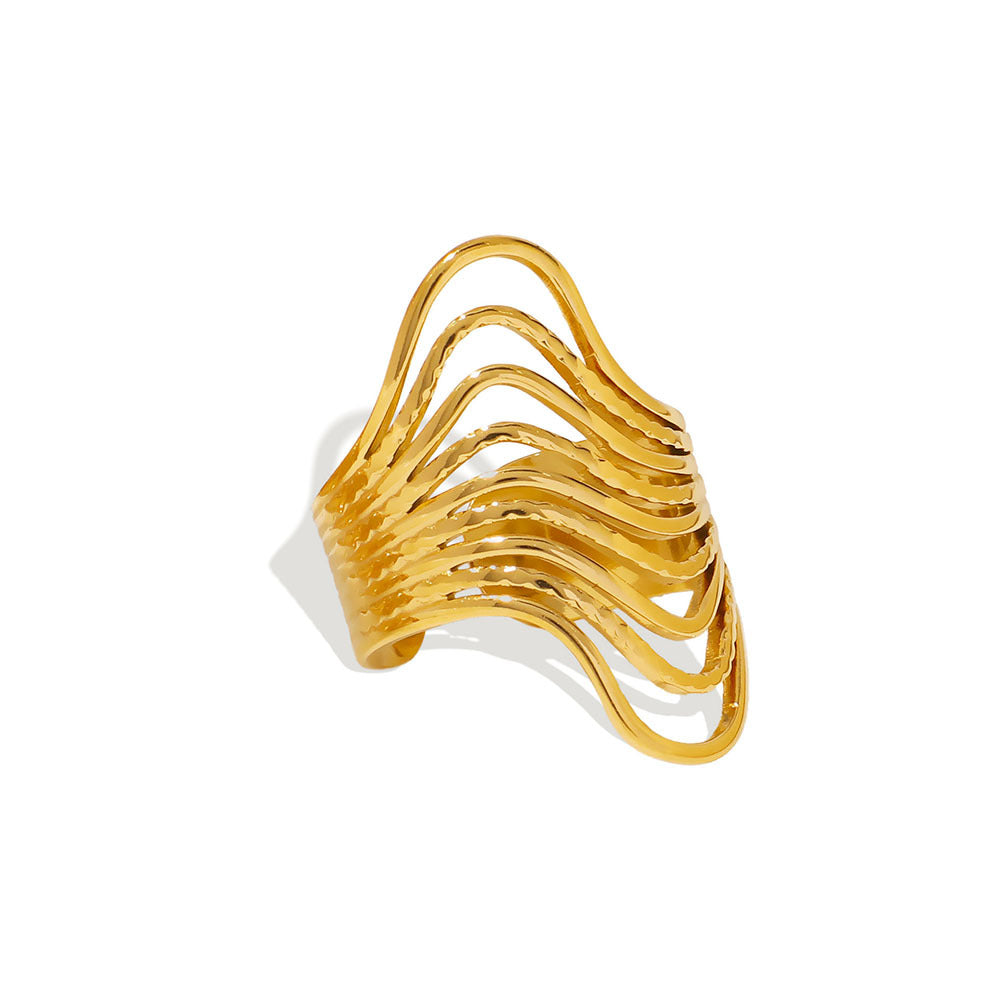 Hot Selling Stainless Steel Irregular Ring Ins Stainless Steel Ring 18K Bracelet Ring