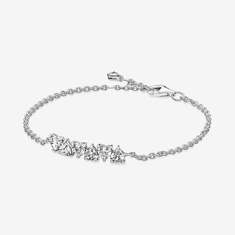 Sparkling Endless Hearts Chain Pandora Bracelet