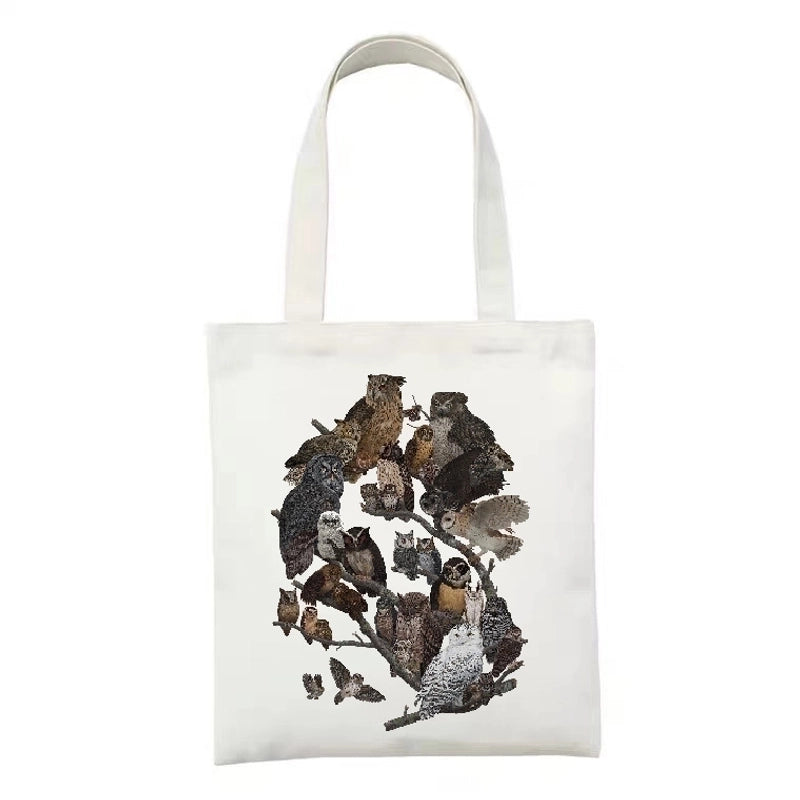 Women's Minimalist Artistic Animal Mushroom Butterfly Shopping Bags
