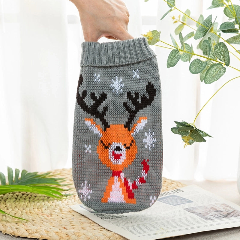 Casual Yarn Christmas Animal Fruit Pet Clothing 1 Piece