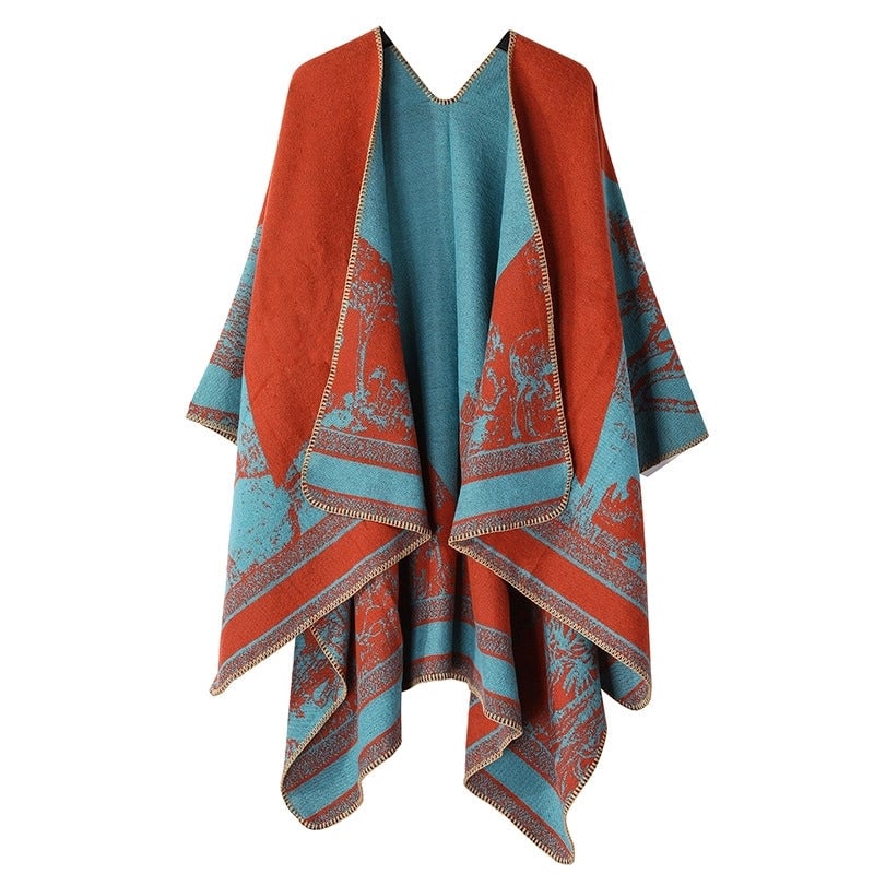 Unisex Ethnic Style Geometric Imitation Cashmere Shawl