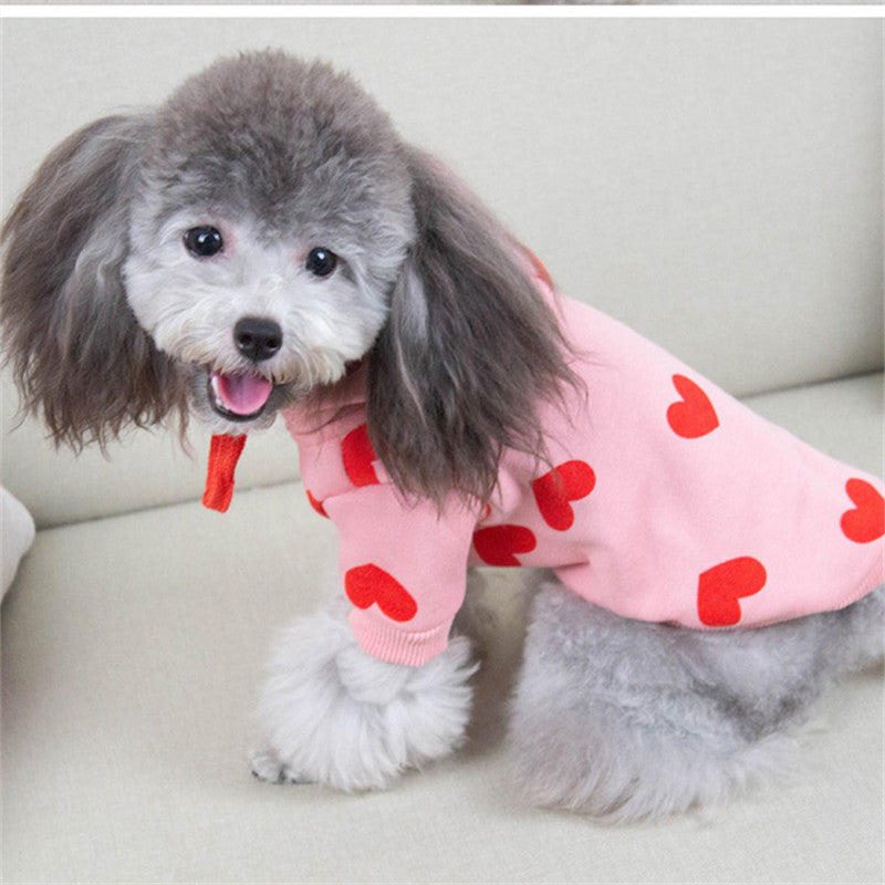 Cute Heart Dog Hoodie Sweatshirt