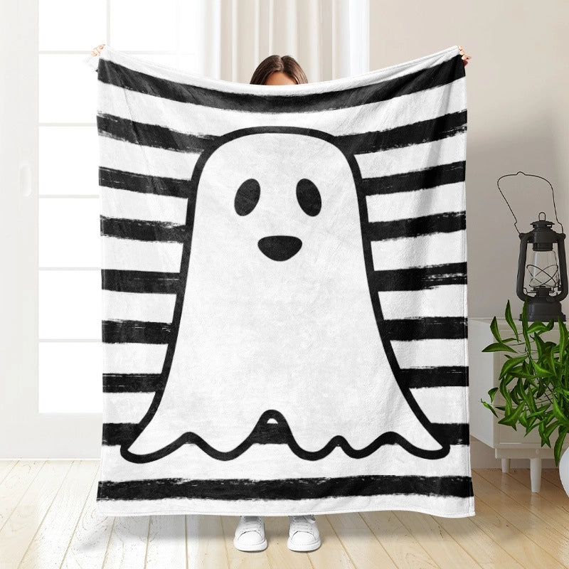 Halloween Cute Pumpkin Bat Ghost Polyester Blanket Couch & Sofa Decor