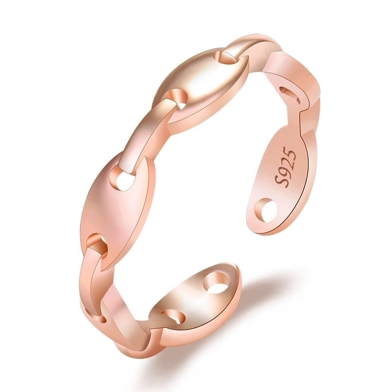 Minimalist Solid Color Copper Plating Inlay Artificial Diamond Rings 1 Piece