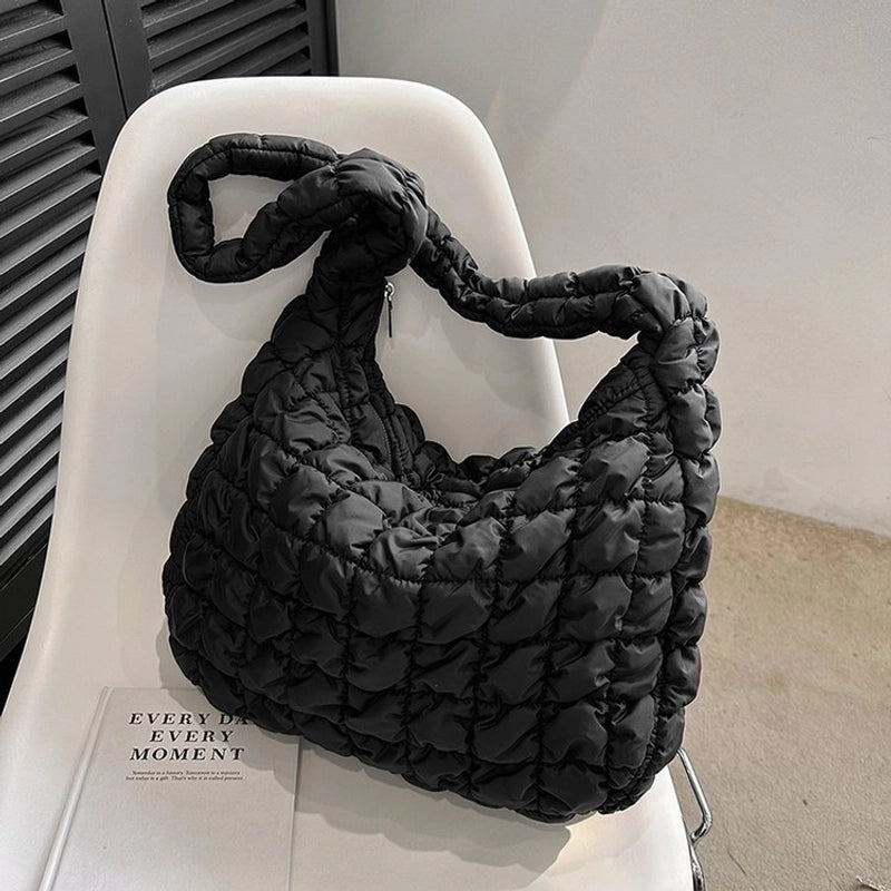 Women's Medium Polyester Cotton Solid Color Classic Style Square Zipper Shoulder Bag Crossbody Bag Square Bag