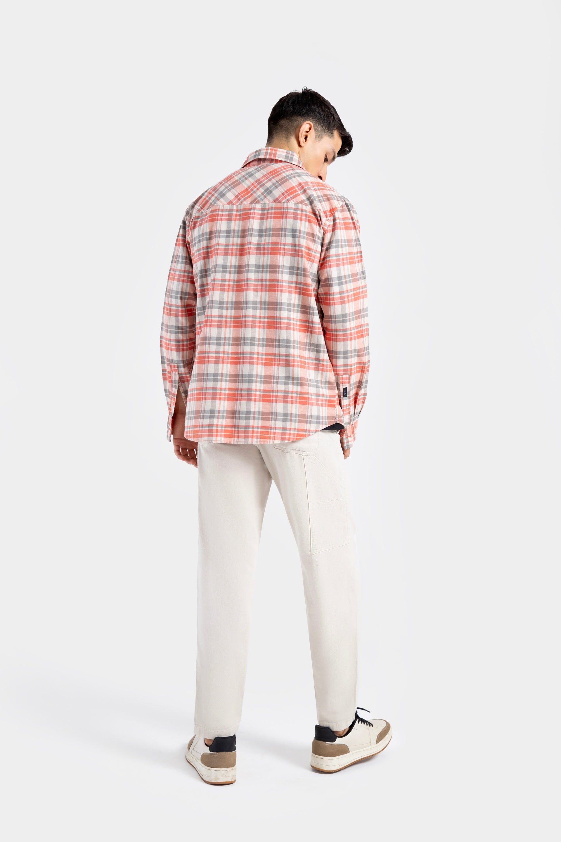 Cotton Linen Checekerd Shirt