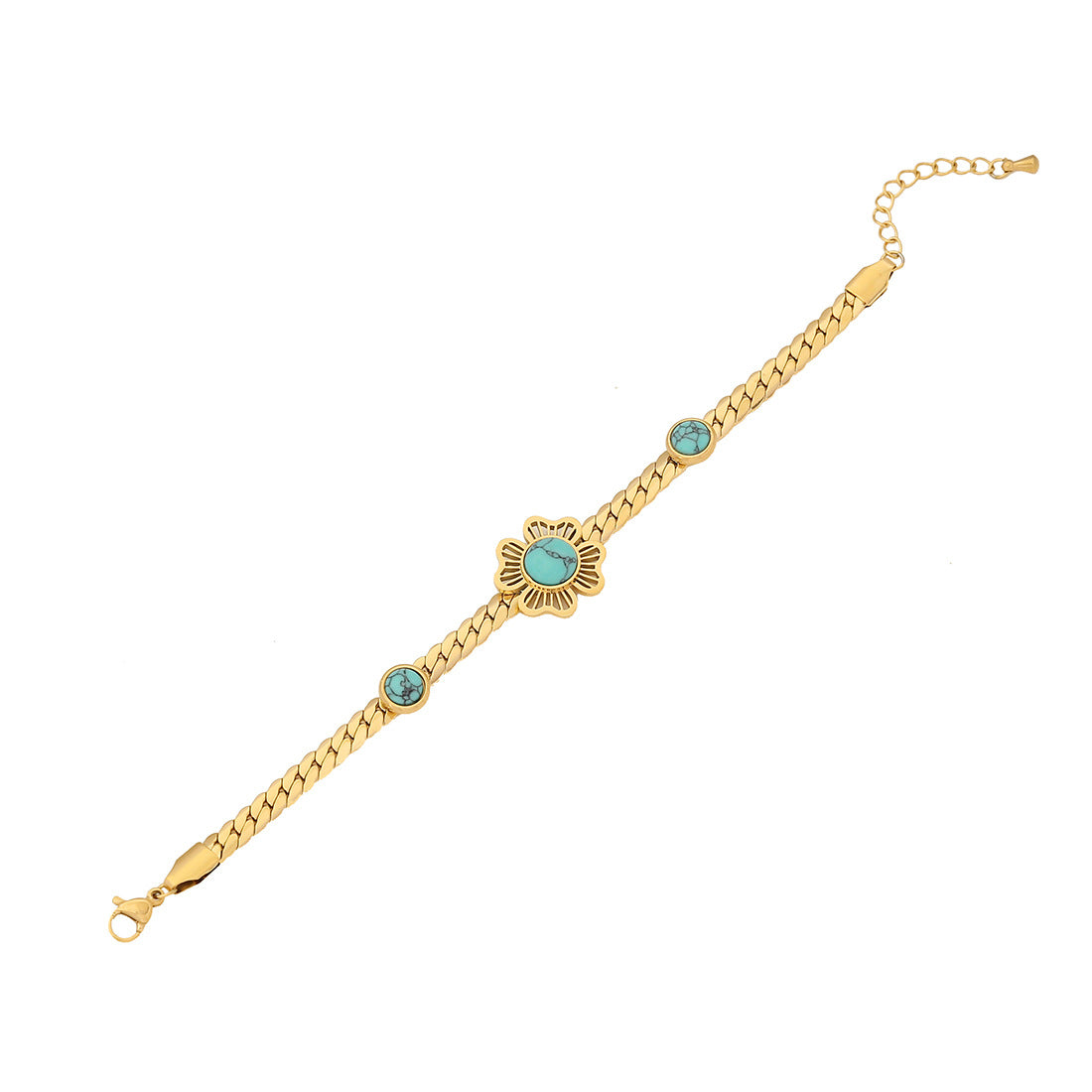 Fashion Flower Stainless Steel Electroplating Necklaces