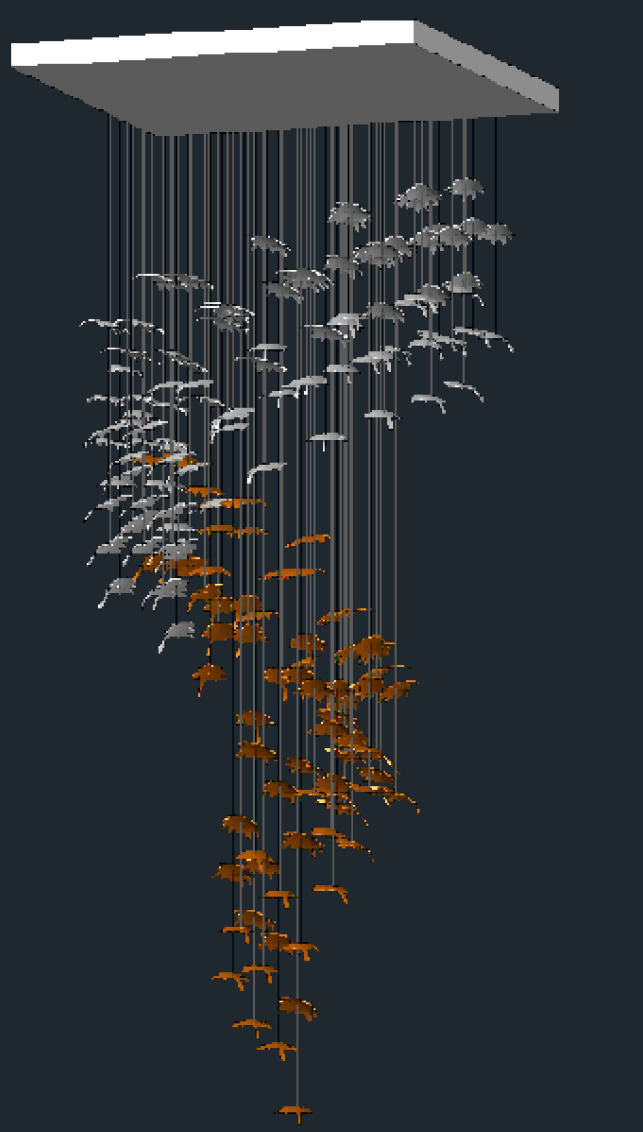 Folha | Crystal Glass Cluster Chandelier