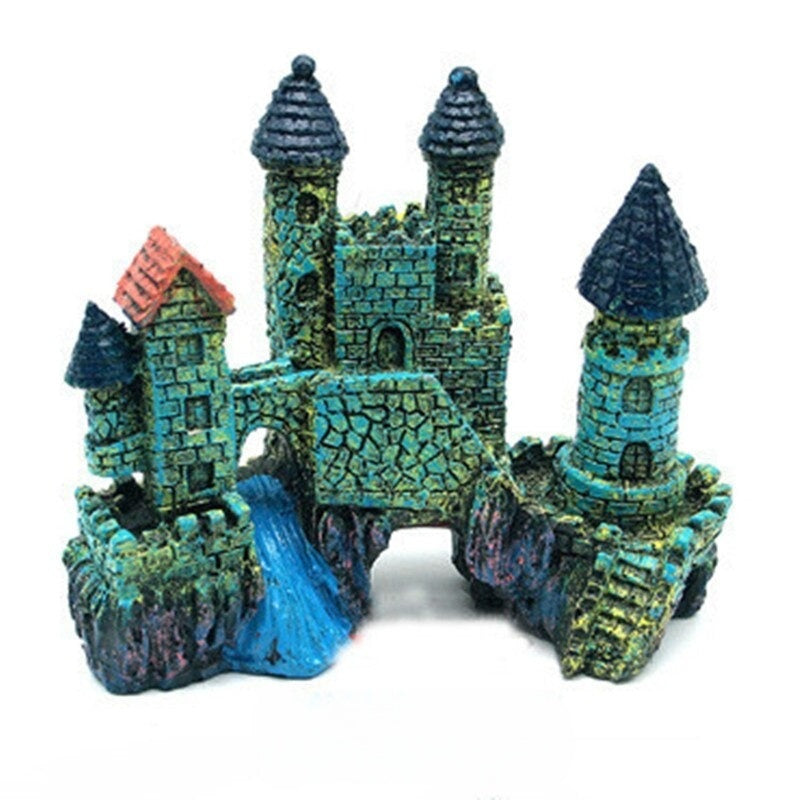 Ancient Castle Resin Ornament For Aquarium